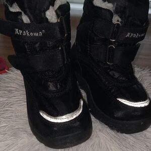 Black Winter Boots with Silver Details